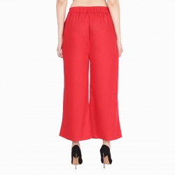 Red Rayon Palazzo Pant